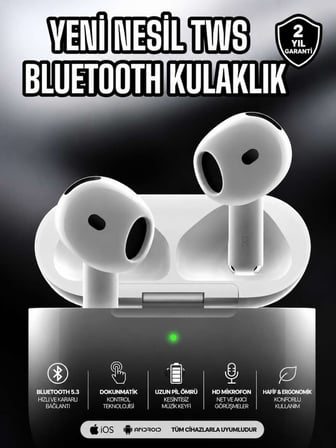 Kablosuz Bluetooth Kulaklık TWS ANC Özelliği Yüksek Ses Kaliteli Yeni Nesil