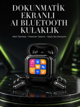 AI Bluetooth Kulaklık Akıllı Dokunmatik Kontrol Özellikli