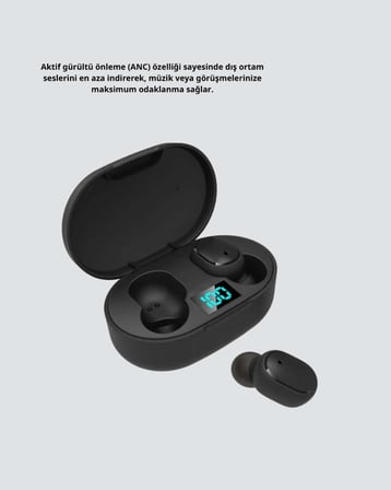 Kablosuz Bluetooth Kulaklık – Gürültü Önleyici, Suya Dayanıklı, Mikrofonlu, Uzun Pil Ömürlü