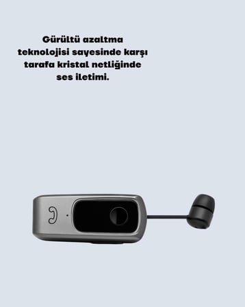 10 Saat Konuşma Süreli Klipsli Bluetooth Kulaklık