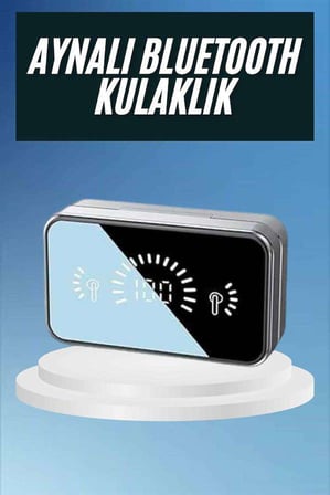 Powerbankli Bluetooth Kulaklık Yüksek Ses Aynalı Çift Dijital Gösterge Ekranı