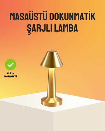 Modern Metal Masa Lambası 3 Işık Renkli Kademesiz Parlaklık Ayarlı