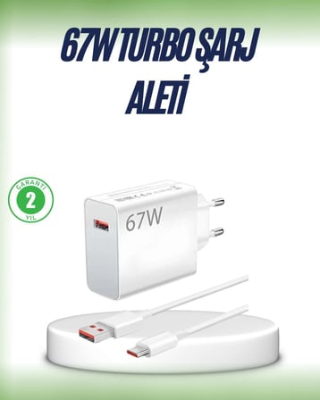 67 Watt Çift Turbo Şarj Adaptörü Reno 4 5 6 Uyumlu