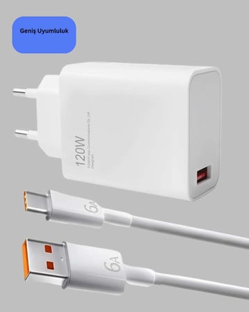 120 Watt Ultra Hızlı Şarj Seti Realme 7 8 9 Pro Uyumlu