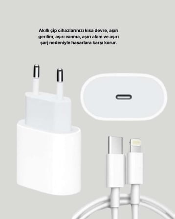 iOS Uyumlu 20W USB-C Hızlı Şarj Cihazı Telefon ve Tablet İçin