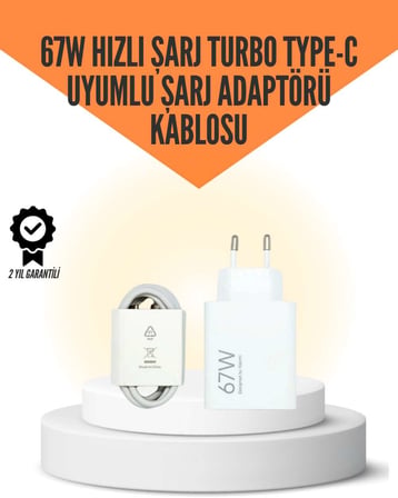 67W Hızlı Şarj Cihazı Yüksek Isı Dayanımlı Type-C Set