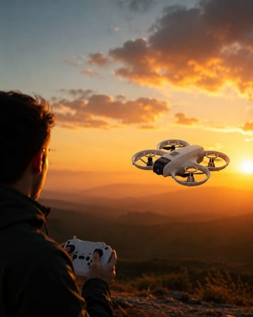 Uzun Şarj Süreli Kameralı Mini Drone Işıklı Akıllı Uçuş Sistemli