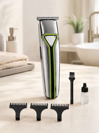 Şarjlı Saç Sakal Tıraş Makinesi T Başlıklı 1 2 3 mm Taraklı Kablolu ve Kablosuz Kullanım