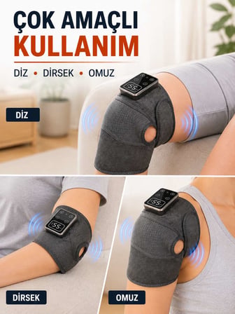 Taşınabilir Isıtmalı Diz Cihazı 5000 mAh Şarjlı Titreşimli Dijital Kontrollü