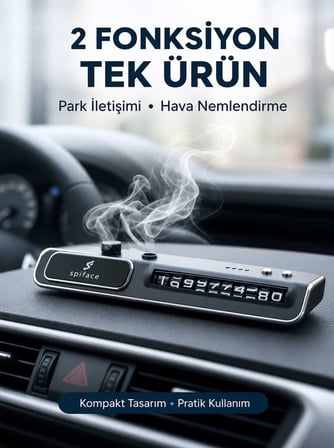 LED Ekranlı Nemlendirici Araç Park İletişim Numarası Gösterici Yeni Nesil