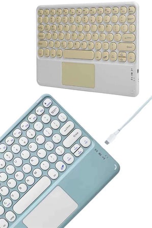 Bluetooth Touchpad Klavye Ultra İnce Taşınabilir Q Klavye Yeni Nesil