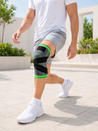 Ayarlanabilir Diz Desteği Çapraz Bantlı Spor Koşu Fitness Dizliği