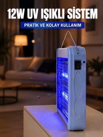 12W UV Böcek Öldürücü Lamba Elektrikli Sinek Sivrisinek Öldürücü Asılabilir