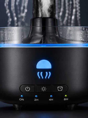 RGB Işıklı Denizanası Hava Nemlendirici Ultrasonik Buhar Makinesi 2H 4H 8H Zamanlayıcılı