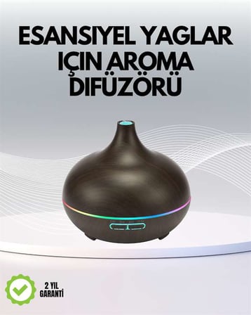 7 Renk Işıklı Ultrasonik Hava Difüzörü – Sessiz ve Güvenli Kullanım