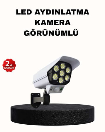 Güneş Enerjili Güvenlik Işığı Dış Mekan 5 Eksen Ayarlı ve PIR Hareket Sensörlü