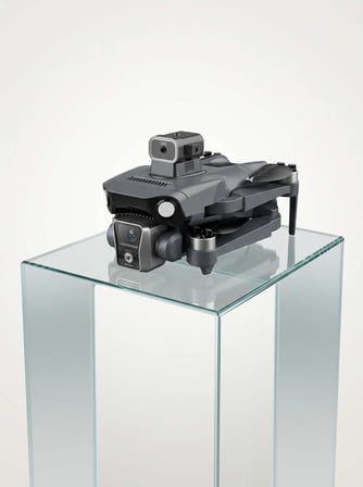 GPS Destekli Katlanabilir Çift Kameralı Drone Ekranlı Kumandalı