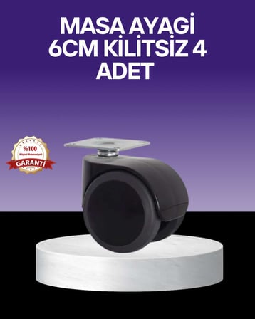 Çok Amaçlı Kilitsiz Masa Ayağı Tekerleği 6 cm