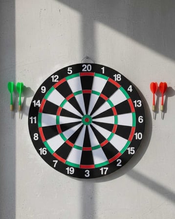 Ev ve Oyun Alanları İçin Dart Tahtası 12 İnç 4 Dart Oku Dahil