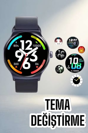 Bluetooth Bağlantılı Akıllı Saat 3 Kordonlu AMOLED Ekran