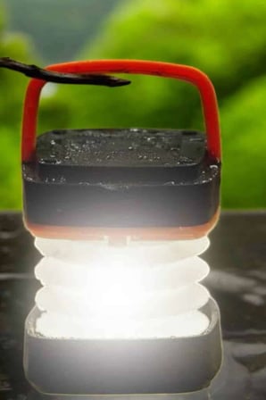 Taşınabilir Katlanabilir LED Lamba 1200 mAh Akordeon Şekli
