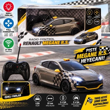 Renault Megane R.S. Işıklı Uzaktan Kumandalı Araba 1:20
