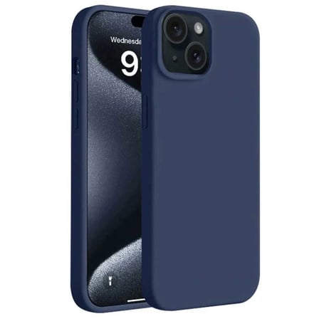 İphone 15 Kılıf First Silikon - Lacivert