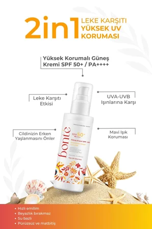 Güneş Kremi Spf50 Uva Uvb Leke Karşıtı 100 ml