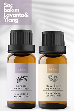 2li Avantajlı Paket Saç Bakım Lavanta & Ylang-Ylang %100 Saf Uçucu Yağı