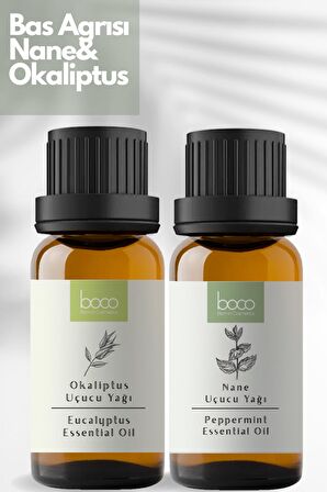 2li Avantajlı Paket Baş Ağrısı Nane & Okaliptus %100 Saf Uçucu Yağı (10ml + 10ml)