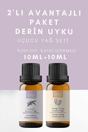 2li Avantajlı Paket Derin Uyku Lavanta & Ylang-Ylang %100 Saf Uçucu Yağı (10 ml+10 ml)