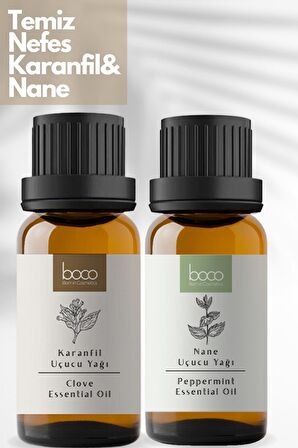 2li Avantajlı Paket Ağız Bakım Karanfil & Nane %100 Saf Uçucu Yağı  (10ml + 10ml)