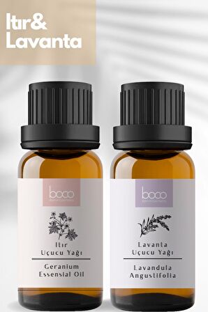 2li Avantajlı Set Itır & Lavanta Saf Aromaterapi Uçucu Yağı  10 ml + 10 ml