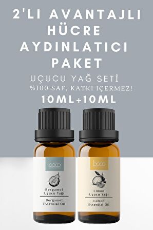 2li Avantajlı Paket Cilt Aydınlatıcı Bergamot & Limon %100 Saf Uçucu Yağı