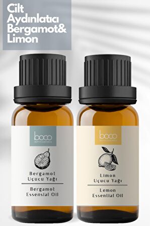 2li Avantajlı Paket Cilt Aydınlatıcı Bergamot & Limon %100 Saf Uçucu Yağı