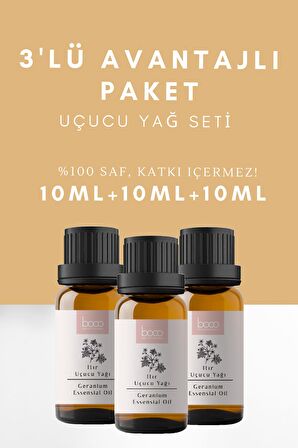 Boco Nature Saf Itır Aromaterapi Uçucu Yağı Avantajlı 3lü Set (10 ml + 10 ml + 10 ml)