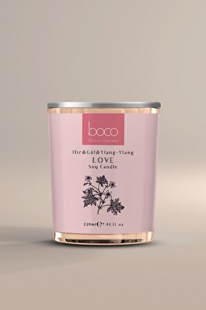 Boco Nature Love - Vegan Aromaterapi Soya Mumu (Itır - Gü l- Ylang Ylang)