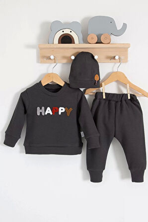 Lenaca Happy Nakışlı 2'li Pamuklu Erkek Bebek Takım