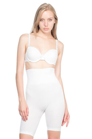 Beyaz Emay 3200 Pantolon Altı Soft Double Boxer Korse