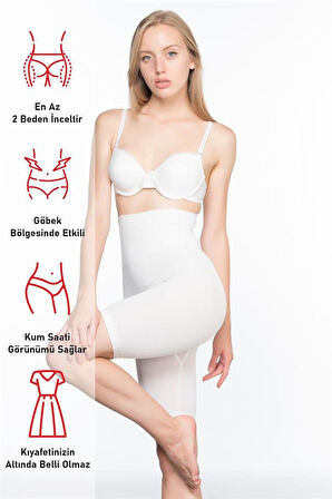 Beyaz Emay 3200 Pantolon Altı Soft Double Boxer Korse