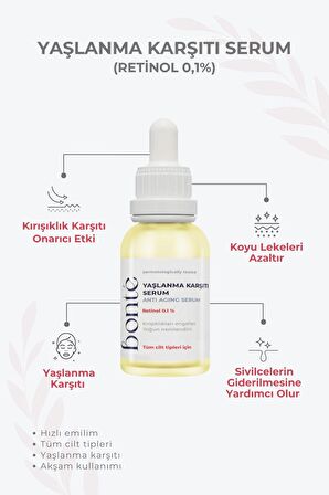 Yaşlanma Karşıtı Serum (Retinol 0,1%) 30 ml