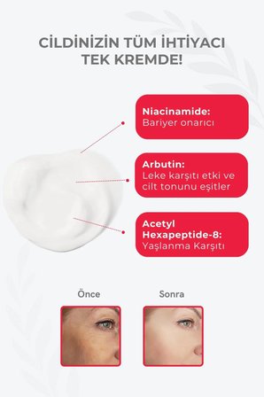 Yüz Beyazlatıcı ve Yaşlanma Karşıtı Krem (Ultra Glow) 50 ml