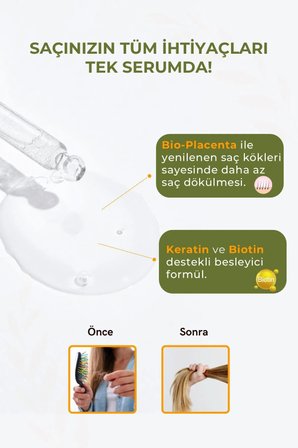 Saç Bakım Serumu Saç Dökülmesi Karşıtı (Bio-Placenta) 30 ml