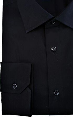 ERKEK SİYAH %100 PAMUK GÖMLEK