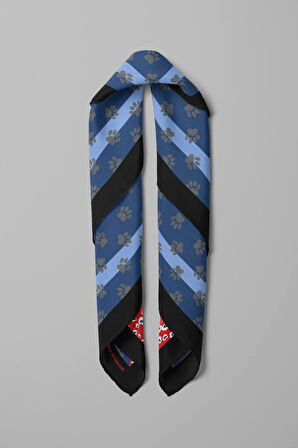 Z69 Kadın Mavi Pati Desenli 50x50 Bandana HYL DG01446-22