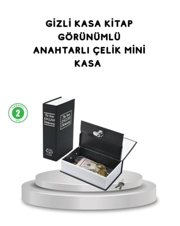 Gizli Kitap Kasa – Metal Gövdeli Anahtarlı