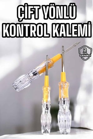 Çift Taraflı Elektrik Kontrol Kalemi Şeffaf Tornavida