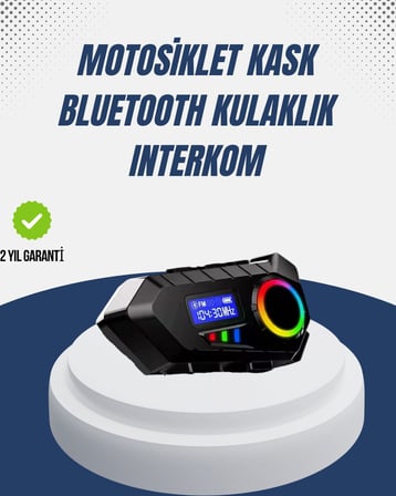 Kablosuz Bluetooth İnterkom IP65 Suya Dayanıklı 40mm HD Ses ve 40 Saat Pil