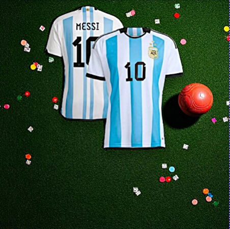 Messi 2021/22 Sezon Dünya Kupası 3 Yıldız Arjantin Yetişkin Forması