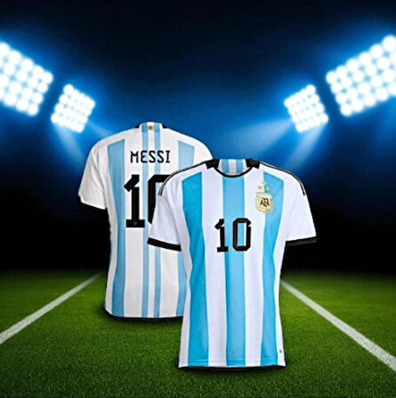 Messi 2021/22 Sezon Dünya Kupası 3 Yıldız Arjantin Yetişkin Forması